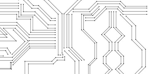 Black and white circuit board abstract futuristic hi-tech electronics digital circuit board technology of modern abstract concepts, seamless circuit board technology texture design background.