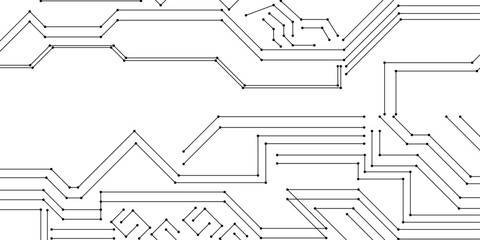Black and white circuit board abstract futuristic hi-tech electronics digital circuit board technology of modern abstract concepts, seamless circuit board technology texture design background.