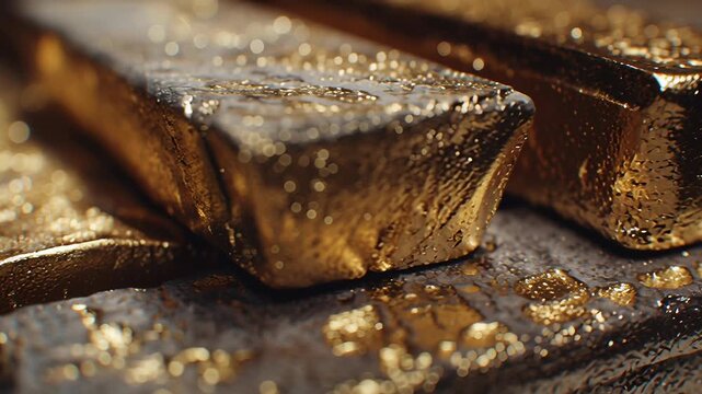 Physical gold ownership, close-up of gold surfaces showing material density and permanence, minimal commercial investment tone, tangible asset gold