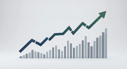 business graph with arrow