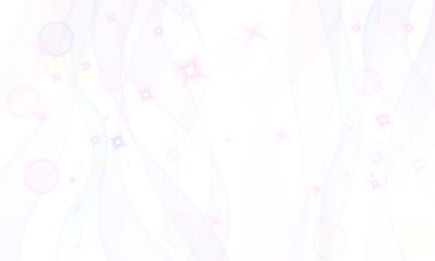 垂れ下がるリボンとキラキラ