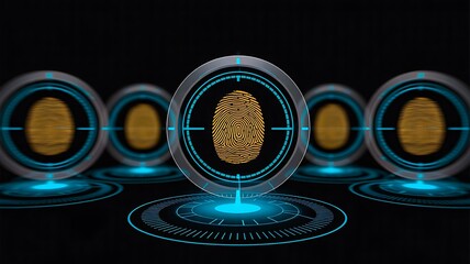 Futuristic fingerprint scanning technology for digital security