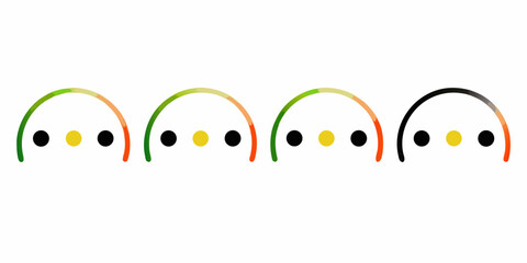 Obraz premium Colorful arched designs with dots a simple and abstract visual representation