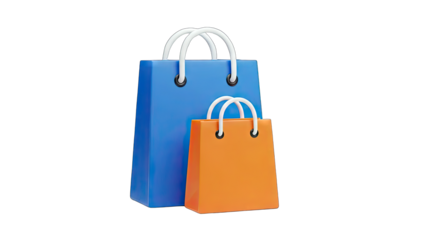 Shopping Bags Isolated on White Background