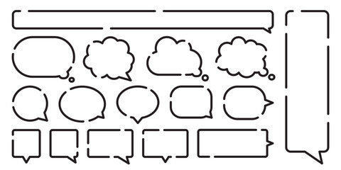 Speech bubble icon in flat style. Dialogue balloon vector illustration on isolated background. Popup chat banner sign business concept.