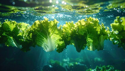 Underwater Lettuce Cultivation - A Sustainable Approach to Agriculture.