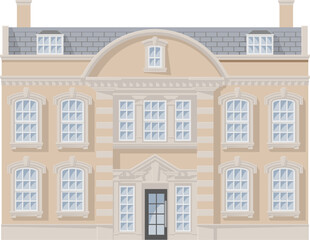 A manor house building mansion home hotel exterior illustration