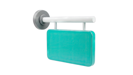 Signboard Hanging on Wall - Blank Space for Text