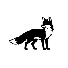 Black fox  vector illustration 
