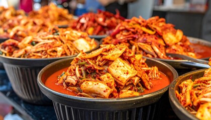 Kimchi Variety - A Spicy Korean Culinary Tradition.