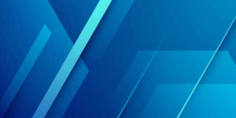 Abstract blue banner background with overlap pattern banner modern style concept element design. Papercut modern texture background.