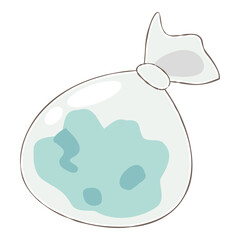 Transparent Garbage Bag Illustration