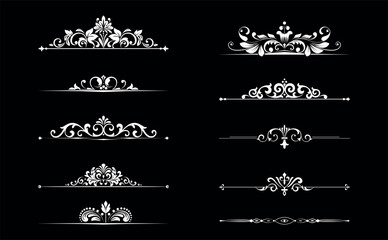 Vintage set. Floral elements for design monograms, invitations, frames, menus and labels. Graphic design of the website, cafes, boutiques, hotels, wedding invitations.