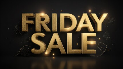 Elegant metallic typography banner with gold lettering on a deep surface