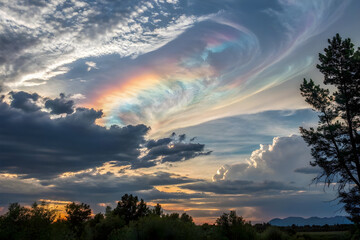 sunset in the mountains
