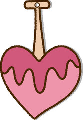 Valentine's Day gift tag.  Cute heart tag design for romantic festive season.