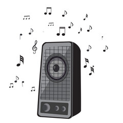 speaker for music on white background