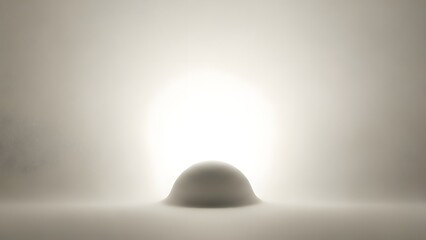 Minimalist dome in soft light