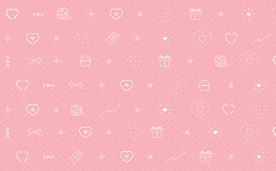 バレンタイン向けシンプル幾何学模様パターンのテクスチャ背景素材:バレンタインデー用背景