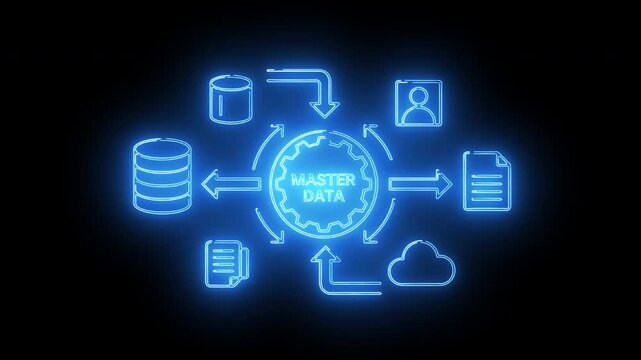 Master Data Management Workflow With Centralized Database, Users, And Secure Enterprise Information Flow