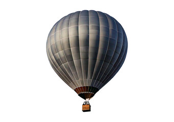 Obraz premium Gray hot air balloon floating isolated on transparent or white background