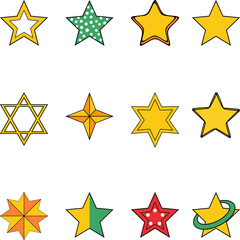 Colorful star shapes design digital art creative concept graphic environment vibrant viewpoint abstract imagery