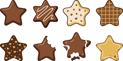 Baking delight creative star-shaped cookies kitchen food photography cozy atmosphere close-up culinary art