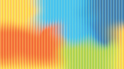 Neon ripple glass gradient in yellow, blue, ember orange on blue background. Modern texture background, vector illustration.