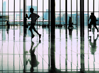 silhouettes of people