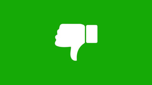 Dislike icon animation. Hand thumb down icon motion icon motion graphics. Social media dislike video. showing social media disapproval 4k video.