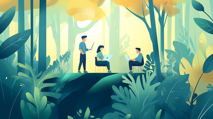 Business and sales-themed background with icons like shopping carts, money, stores, and packages. Ideal for wallpaper, presentations, marketing, and e-commerce designs.