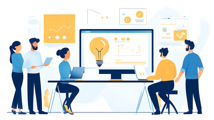 Business and sales-themed background with icons like shopping carts, money, stores, and packages. Ideal for wallpaper, presentations, marketing, and e-commerce designs.