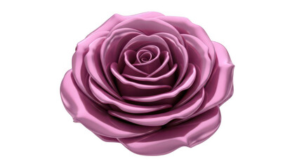 Single purple rose flower isolated on transparent background