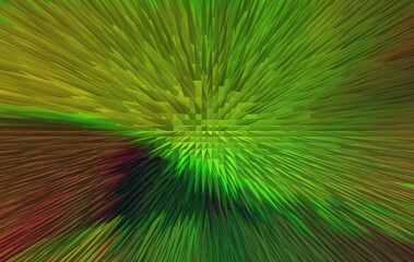 Obraz premium High quality abstract green geometric texture featuring sharp polygon shapes and a radial burst effect. Perfect for futuristic designs, energy concepts, technology themes, digital backgrounds, posters