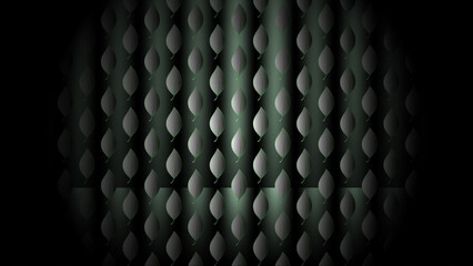Seamless geometric grid pattern with industrial metallic texture and diamond mesh shapes on a gray and black abstract background for a modern vector wallpaper design