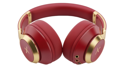 Isolated high-end headphones with gold trim offer pristine sound quality and long battery life