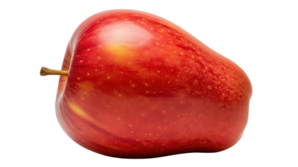 Isolated red apple studio shot, healthy raw fruit, single object against minimal backdrop
