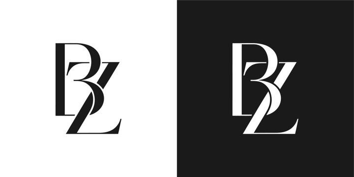 BZ Letter Abstract Logo Design Vector , Initial Logo Vector for Identity