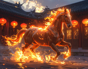 Horse Chinese New year fire 81830281739