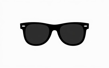 Fototapeta premium Stylish black sunglasses with dark lenses for fashion and protection