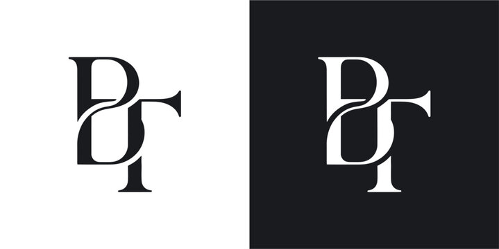 BT Initial Letter Logo Design Vector , Initial Logo Vector