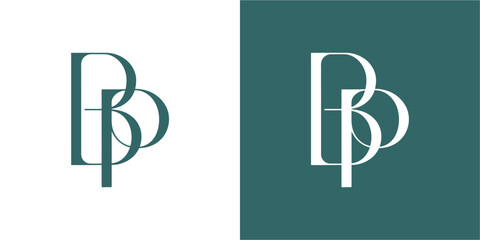 BP Letter Abstract Logo Design Vector , Initial Logo Vector