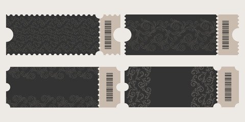 Set of 4 Vintage-Inspired Tickets