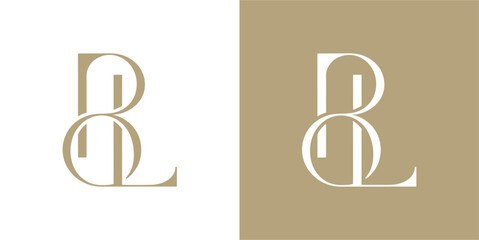 BL Letter Monogram Logo Design Vector , Initial Logo Vector for Brand Company © Hikmat Studios