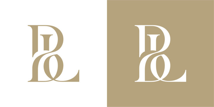 BL Letter Monogram Logo Design Vector , Initial Logo Vector for Brand Company
