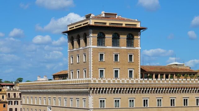 palazzo venezia formerly di san marco large early renaissance palace located centrally rome barbo central historic building architectural heritage cultural landmark 