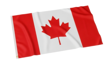 Isolated Canadian national flag, North American patriotic symbol of Canada, freedom, identity
