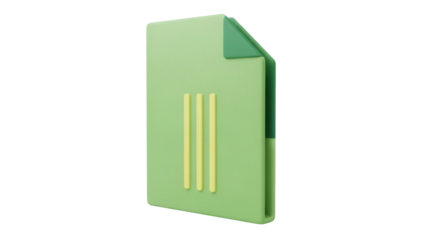 Isolated green file document business paperwork organizer office supply data backup
