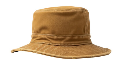 Isolated Cotton Bucket Hat, a classic brown style for outdoor adventures and sun protection