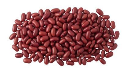 Isolated Pile of red kidney beans, popular ingredient in chili and other dishes in demand